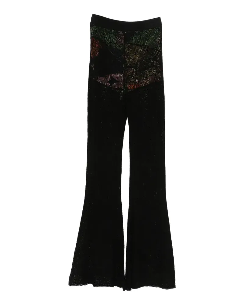 Etro Hose mit Blumenprint - Schwarz Schwarz