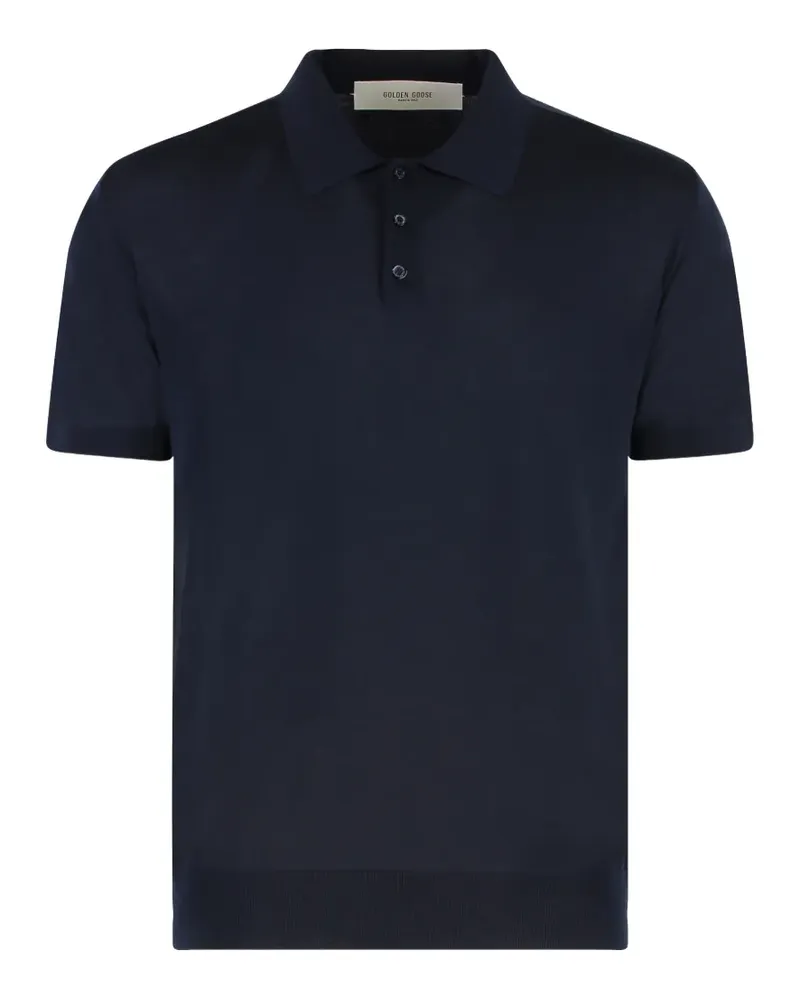 Golden Goose Giotto knitted polo shirt - Blau Blau