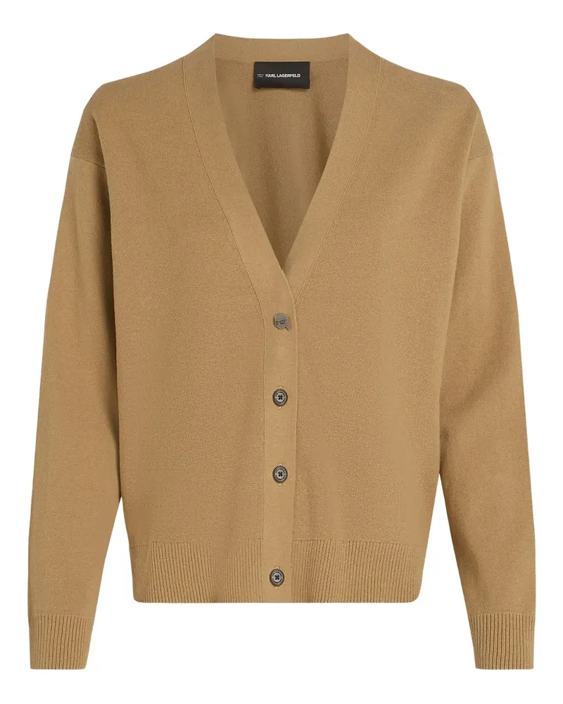 Karl Lagerfeld Cardigan mit V-Ausschnitt - Nude Nude