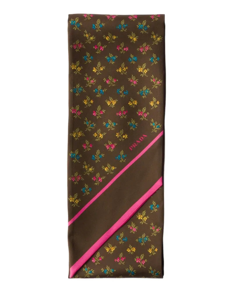 Prada Schal mit Print - Braun Braun