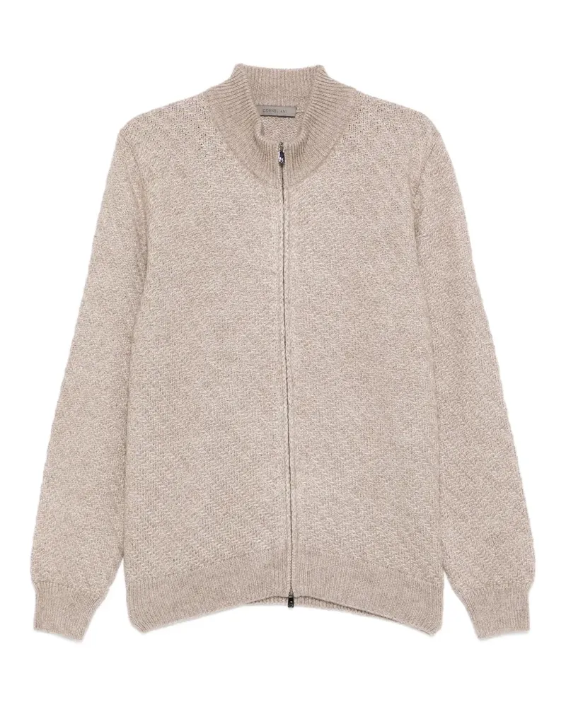 Corneliani zip knitted cardigan - Nude Nude
