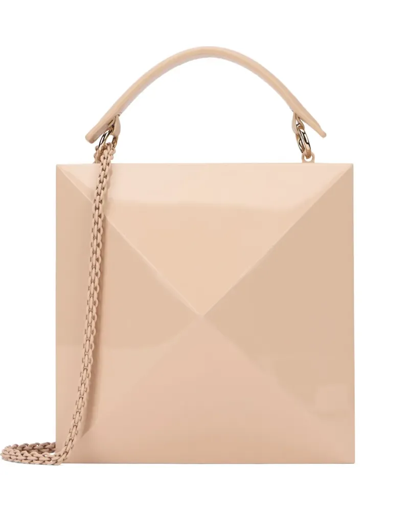 Valentino Garavani Clutch mit geometrischem Design - Nude Nude
