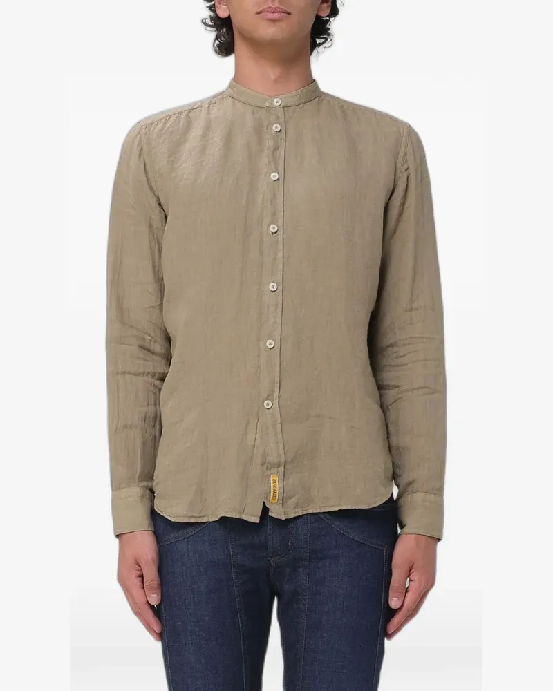 B.D. Baggies band-collar cotton shirt - Braun Braun