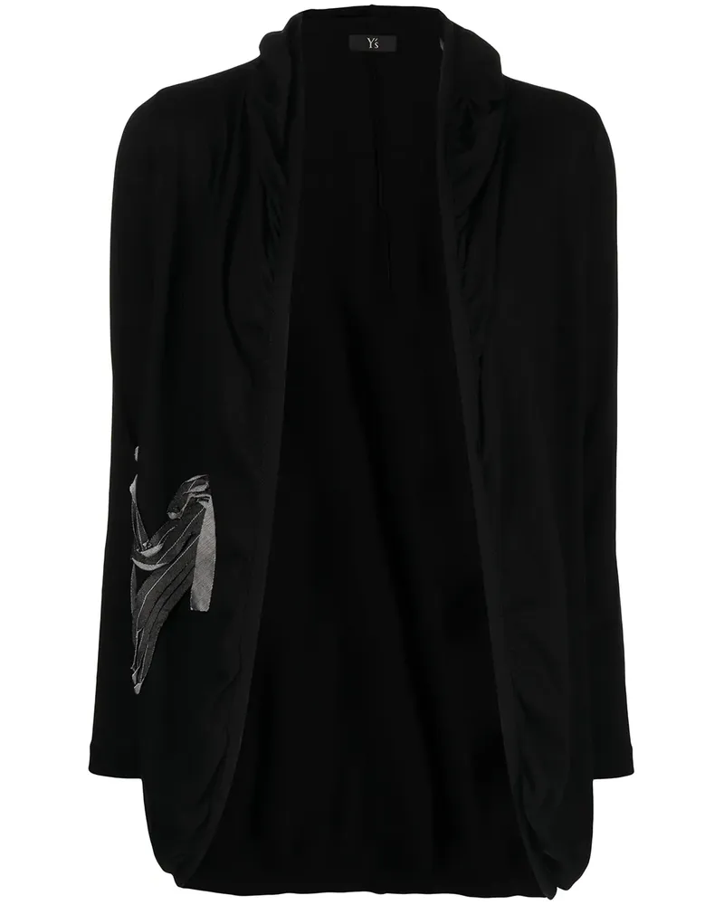 Yohji Yamamoto Cardigan im Patchwork-Look - Schwarz Schwarz