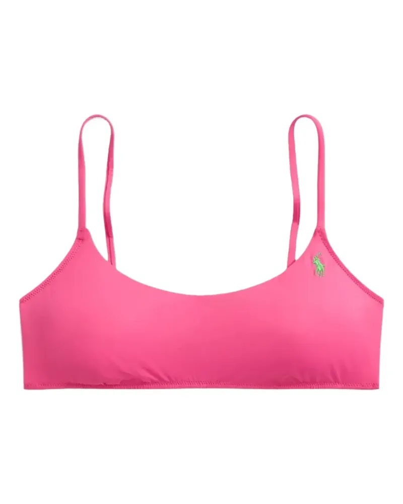 Ralph Lauren Polo Pony logo-embroidered bikini top - Rosa Rosa