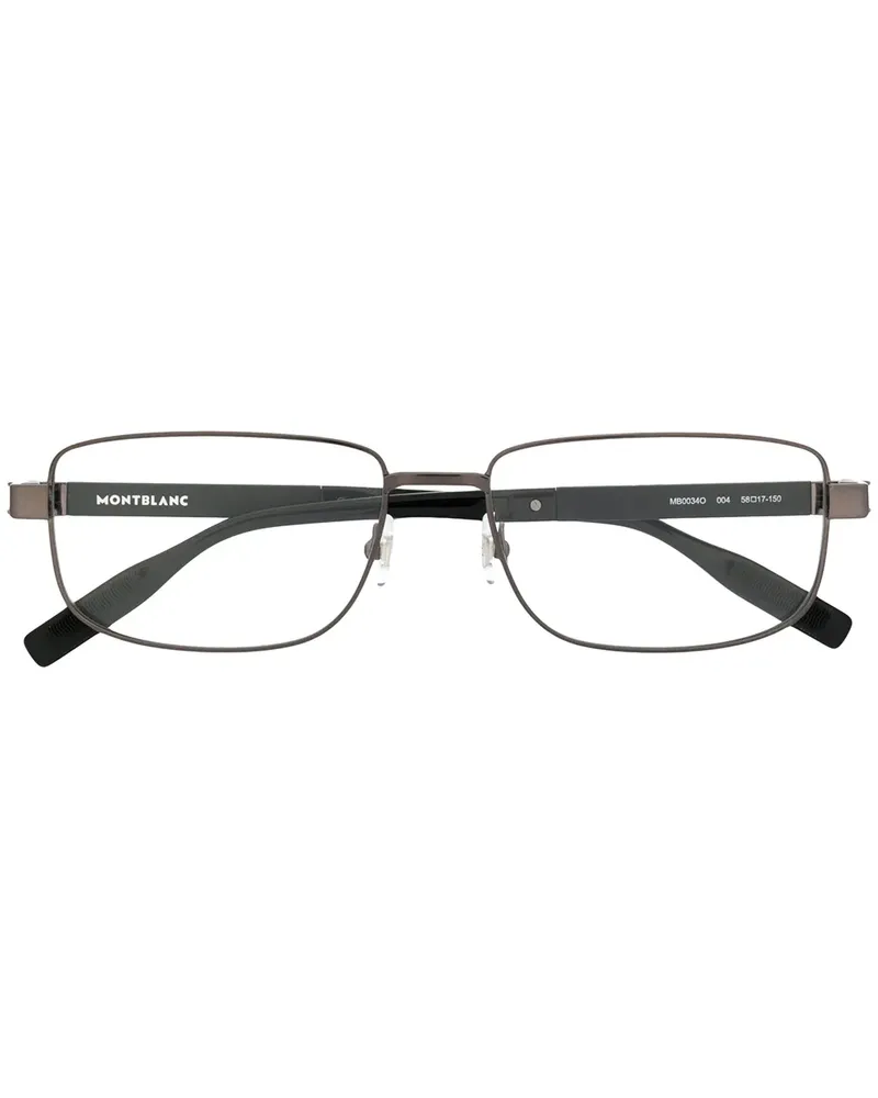 Montblanc Brille mit eckigem Gestell - Schwarz Schwarz
