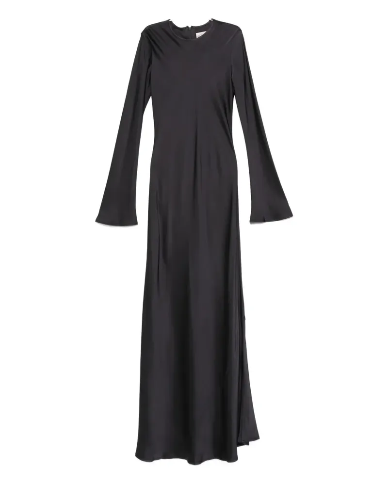 Semicouture flared maxi dress - Schwarz Schwarz