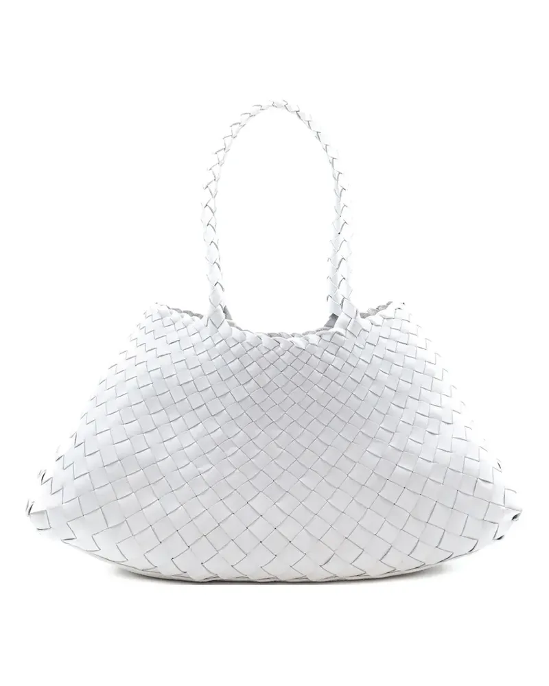 Dragon Diffusion big Santa Croce woven tote bag - Weiß Weiß