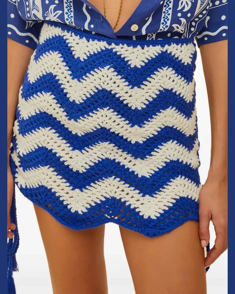 FARM Rio Chevron Minirock mit Quasten - Blau Blau