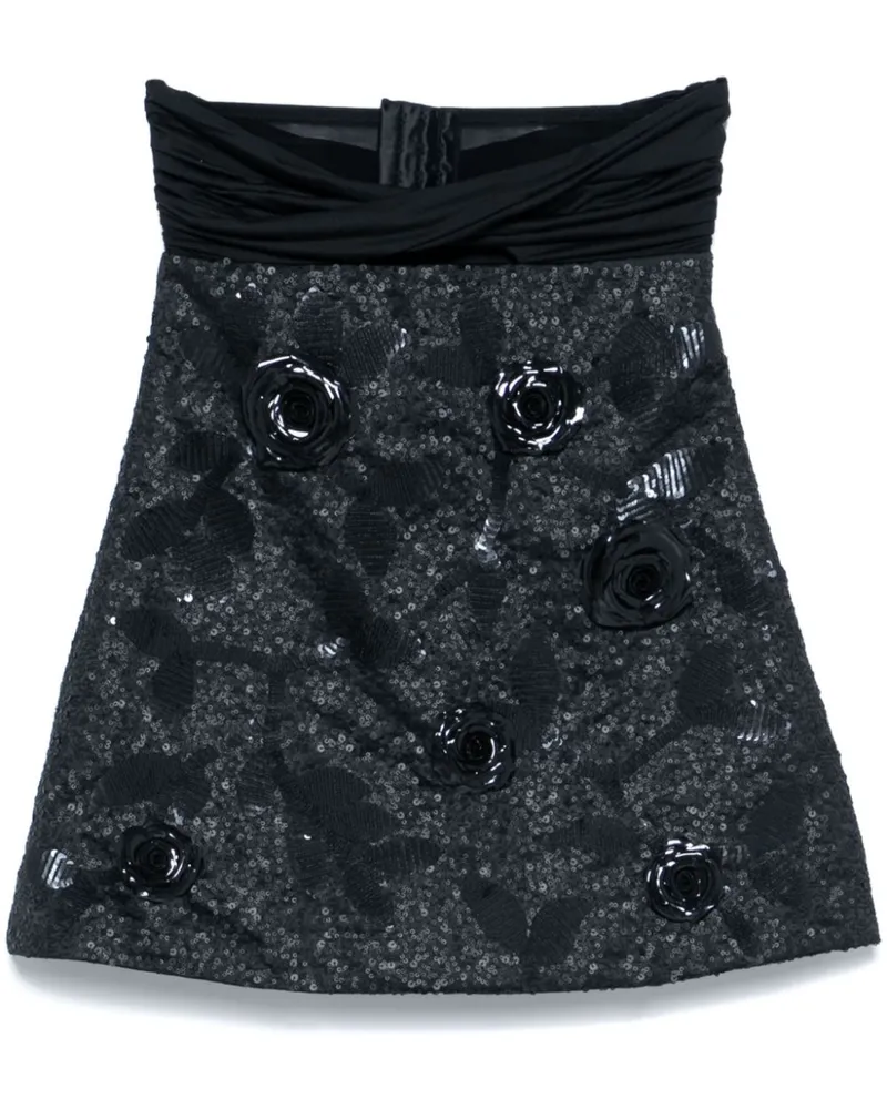 Des Phemmes Minikleid mit verdrehtem Detail - Schwarz Schwarz