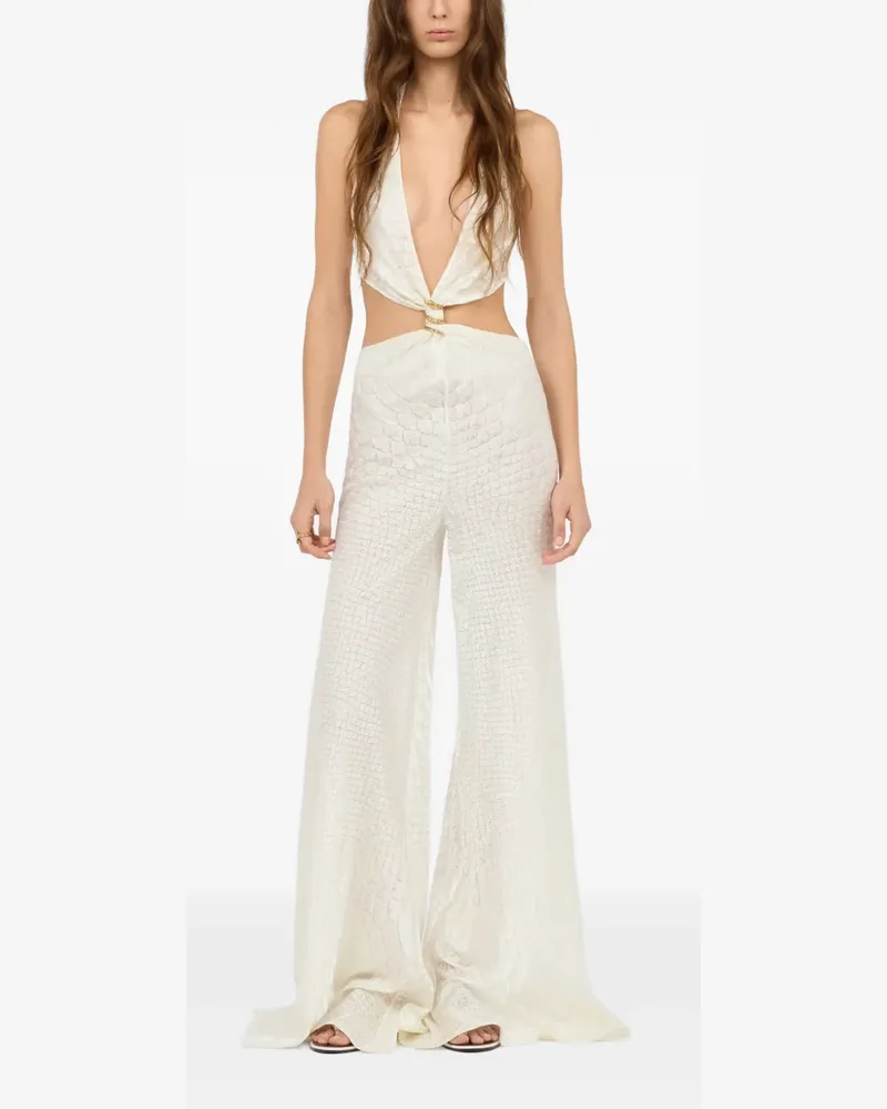 Roberto Cavalli cut-out serpentine jumpsuit - Weiß Weiß