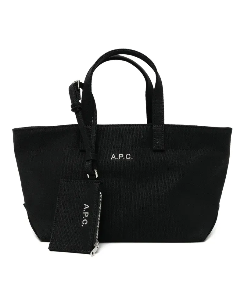 A.P.C. Kleine Le Drummer Toile Tote Bag - Schwarz Schwarz