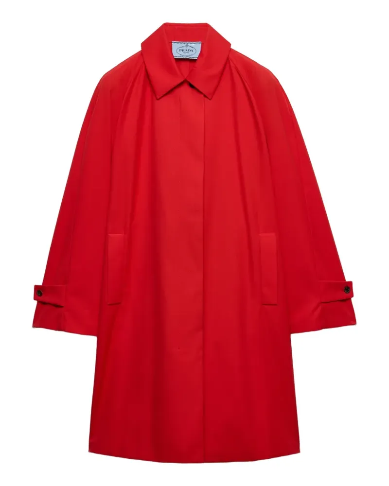 Prada single-breasted gabardine coat - Rot Rot