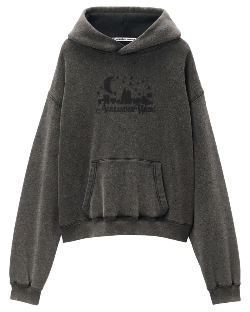 Alexander Wang Hoodie mit FF-Jacquardmuster Grau