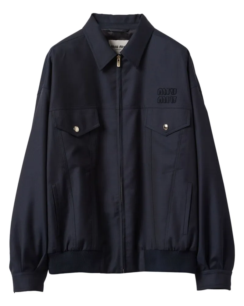 Miu Miu Batavia Bomberjacke - Blau Blau