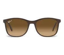 Sonnenbrille mit eckigem Gestell - Braun