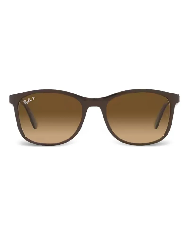 Ray Ban Sonnenbrille mit eckigem Gestell - Braun Braun