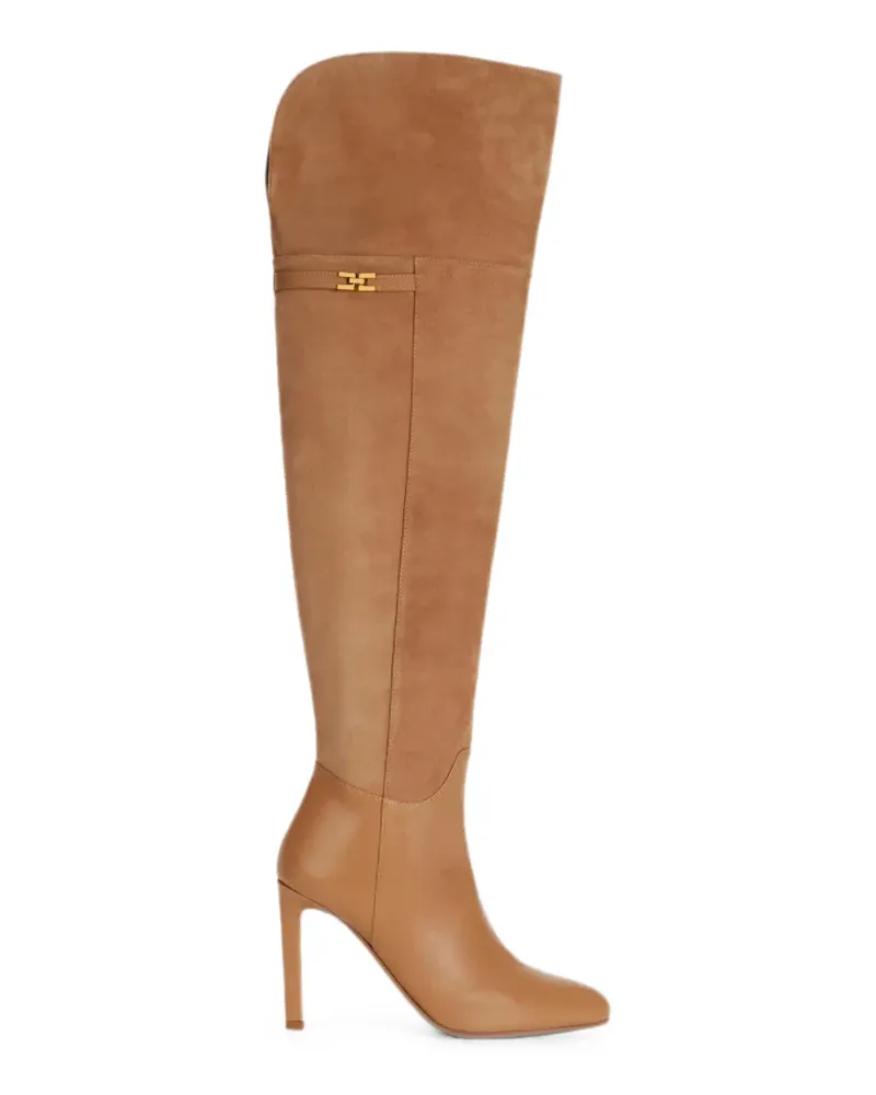 Elisabetta Franchi suede boots - Braun Braun