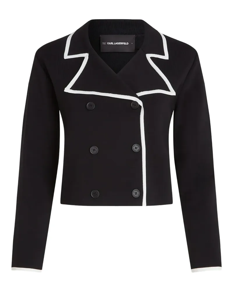 Karl Lagerfeld Doppelreihiger Cardigan - Schwarz Schwarz
