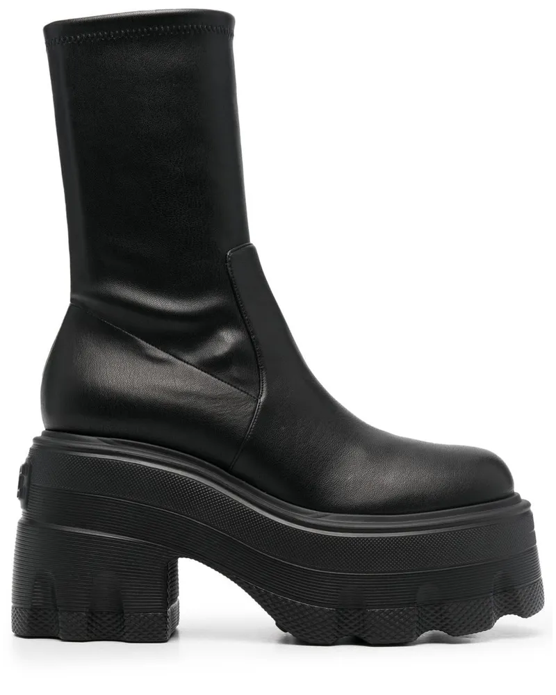 Casadei Stiefel mit Plateau - Schwarz Schwarz