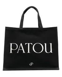 Patou Shopper aus Canvas Schwarz