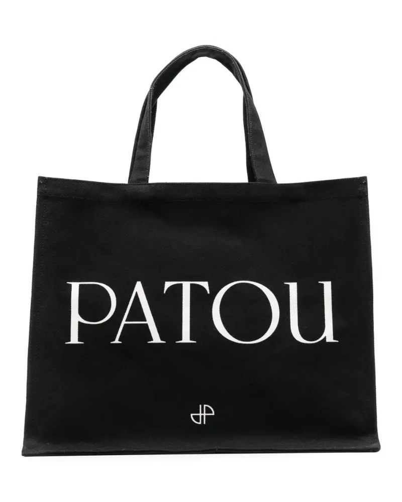 Patou Shopper aus Canvas Schwarz