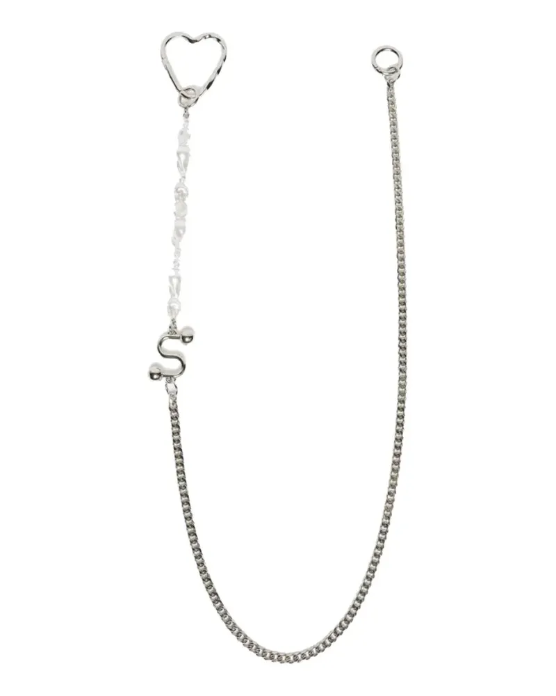 SPORTMAX heart-motif chain - Silber Silber