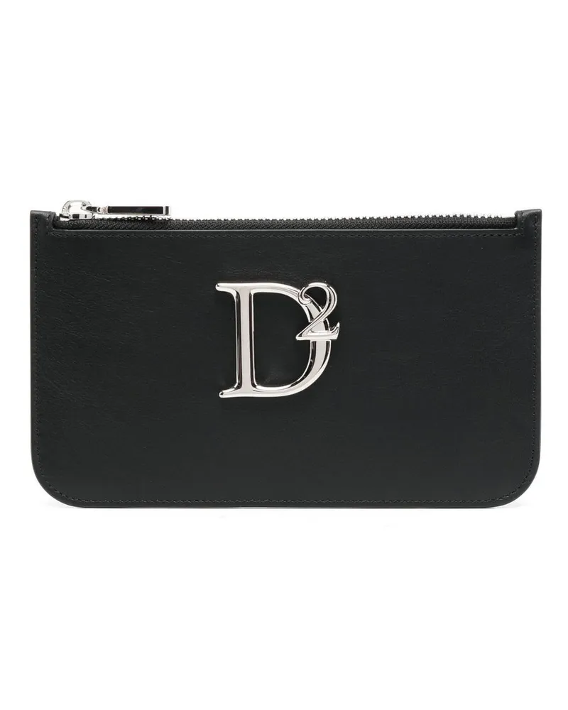 Dsquared2 Portemonnaie mit Logo-Schild - Schwarz Schwarz