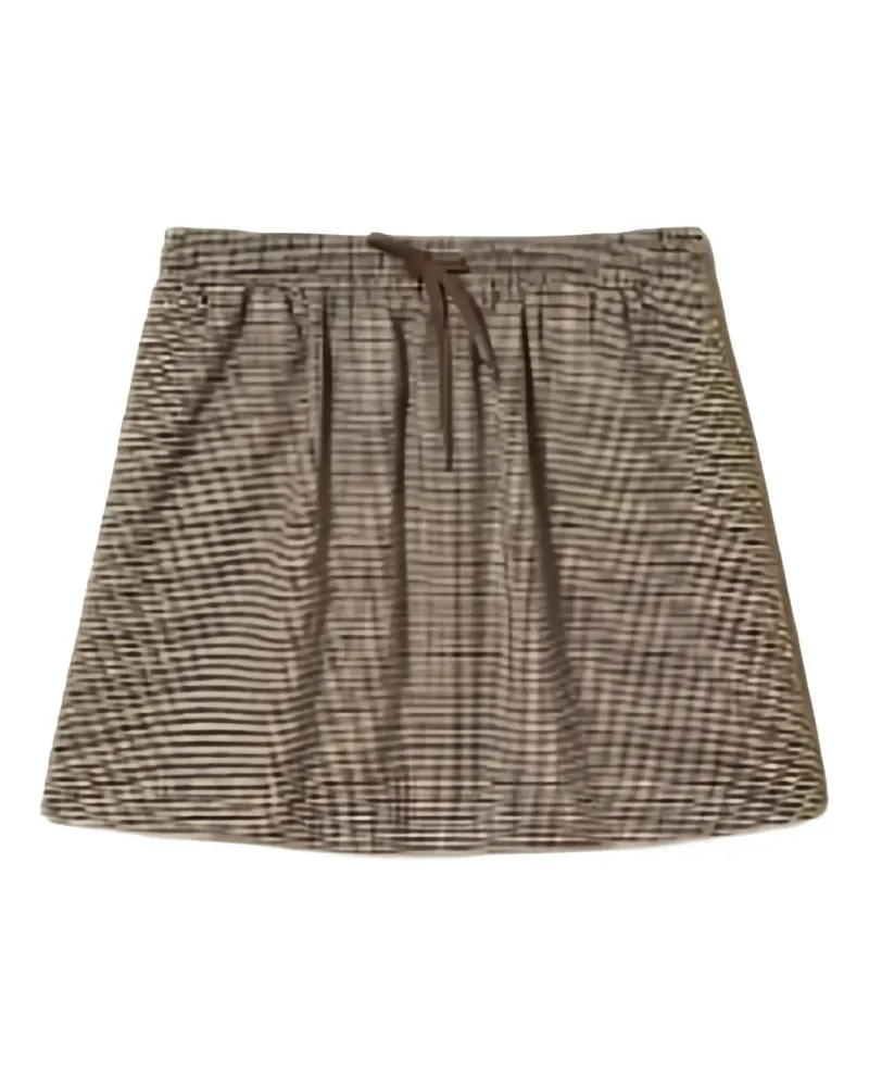 Twin-Set check drawstring mini skirt - Braun Braun