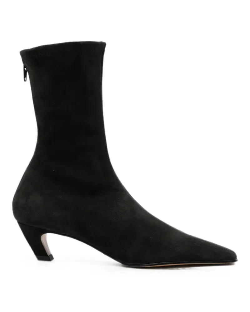 KHAITE Arizona Stiefeletten mit spitzer Kappe - Schwarz Schwarz