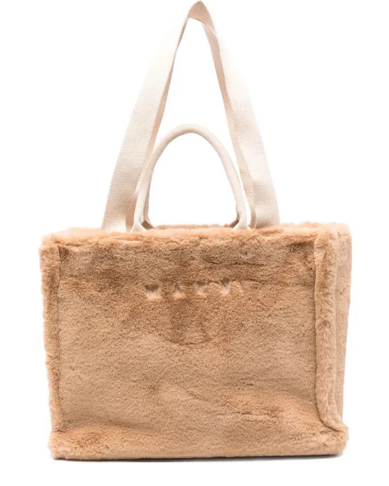 Marni Shopper mit Logo-Stickerei - Braun Braun