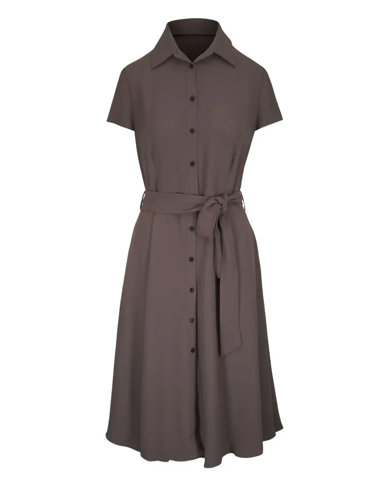Kiton Hemdkleid mit Gürtel - Braun Braun