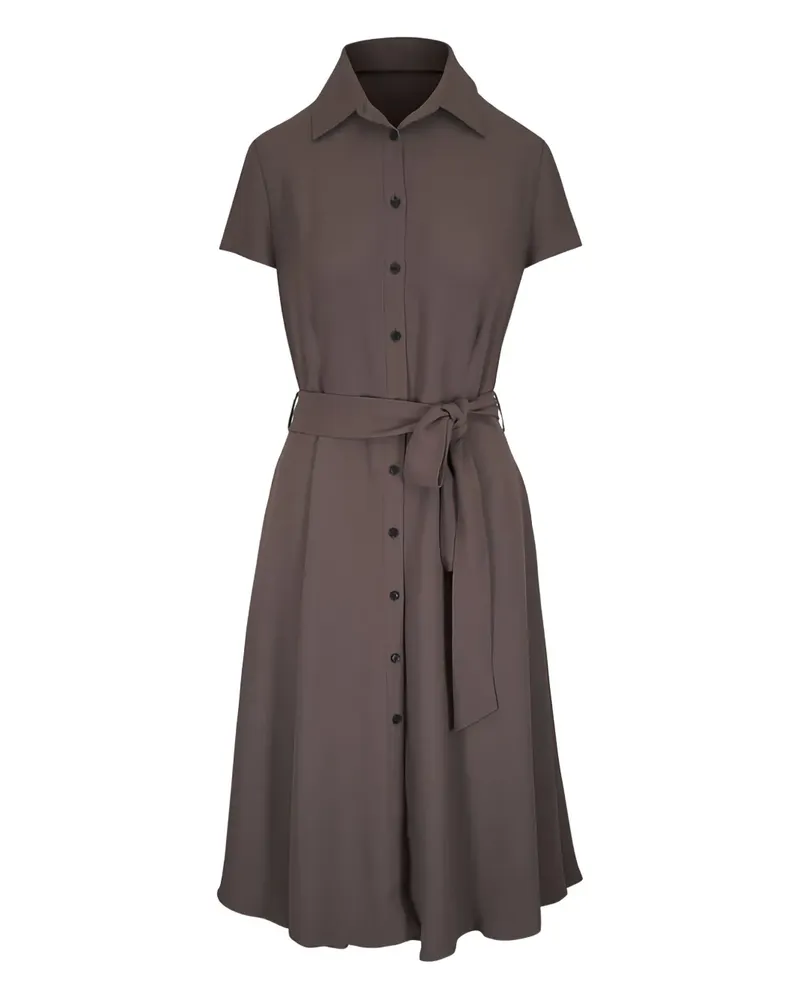 Kiton Hemdkleid mit Gürtel - Braun Braun