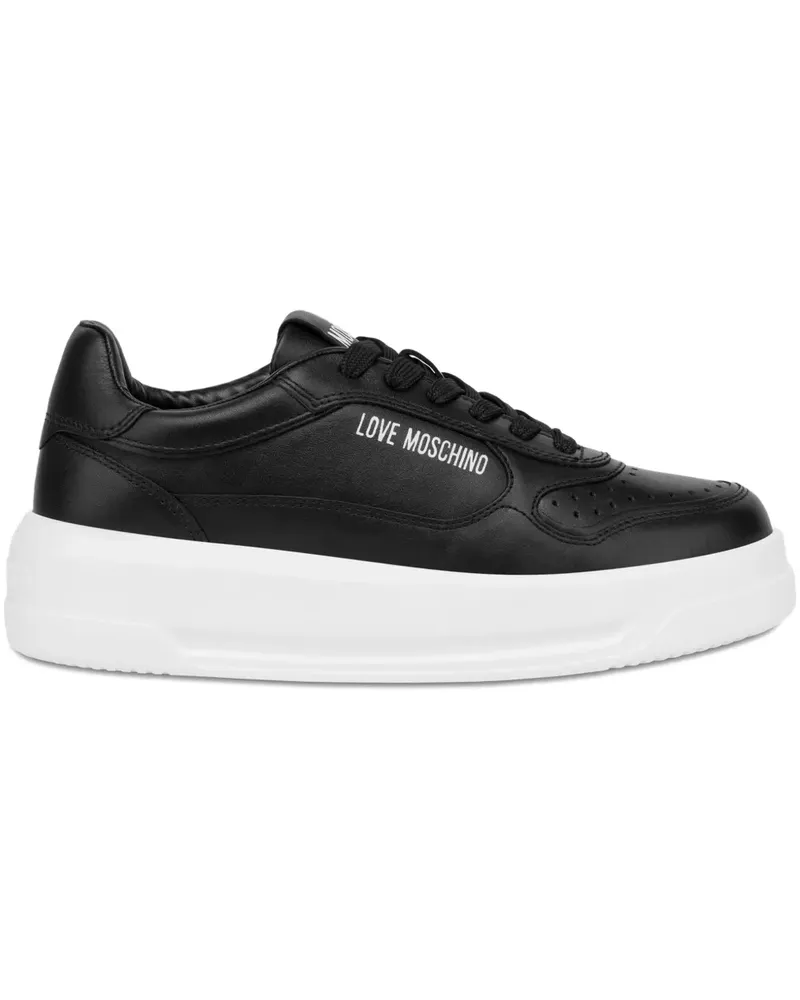 Moschino Sneakers mit Schnürung - Schwarz Schwarz