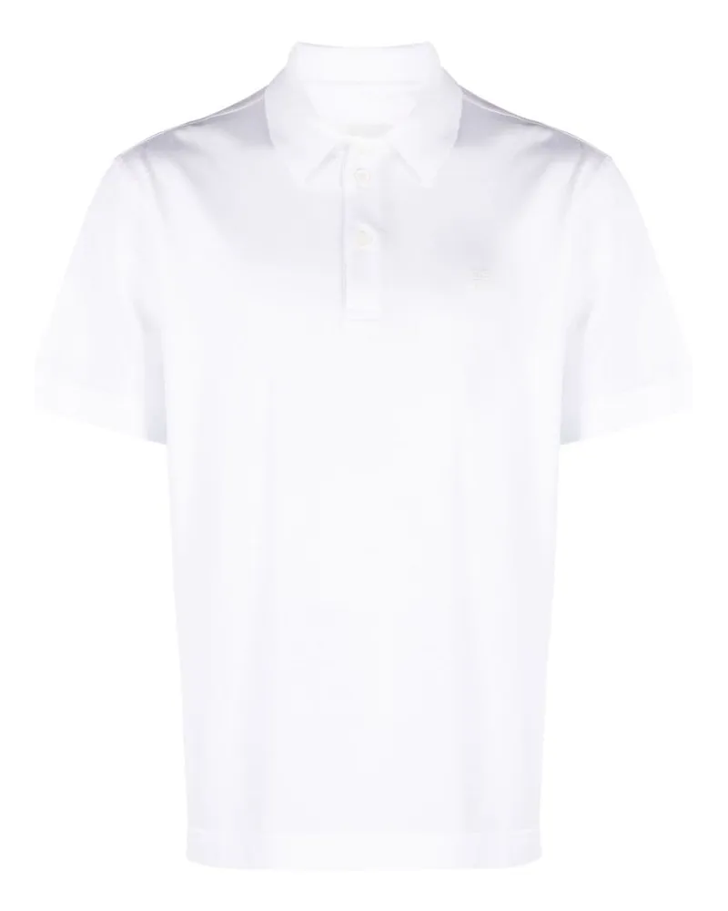 Givenchy Poloshirt aus Pikee mit 4G-Stickerei - Weiß Weiß