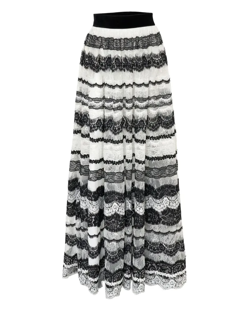 Carolina Herrera New York Rock mit Spitzenverzierung - Weiß Weiß