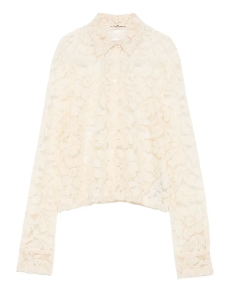 Ermanno Scervino Set aus Oberteil und Hemd mit Spitze - Nude Nude