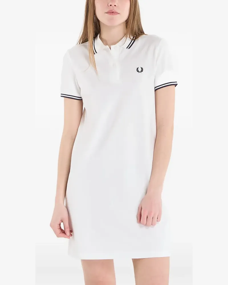 Fred Perry twin-tipped mini dress - Weiß Weiß
