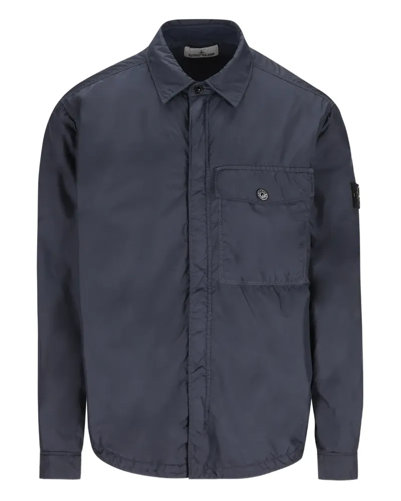Stone Island Crinkle Reps Hemdjacke - Blau Blau