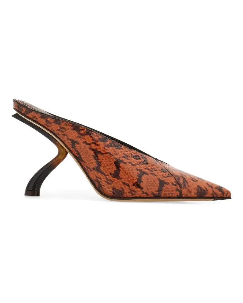 Ferragamo Mules mit S-förmigem Absatz - Braun Braun