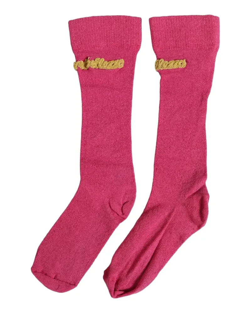 Dolce & Gabbana embroidered mid-calf socks - Rosa Rosa