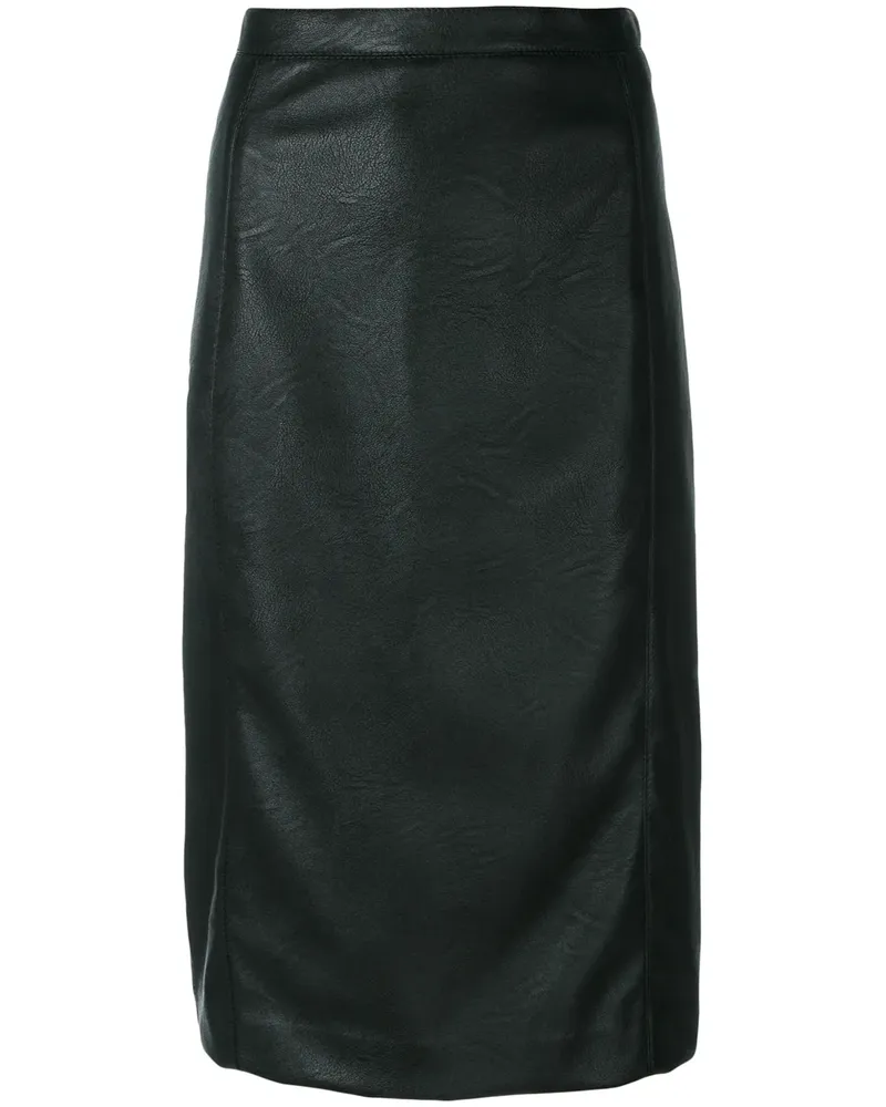 Stella McCartney Bleistriftrock aus Kunstleder - Schwarz Schwarz
