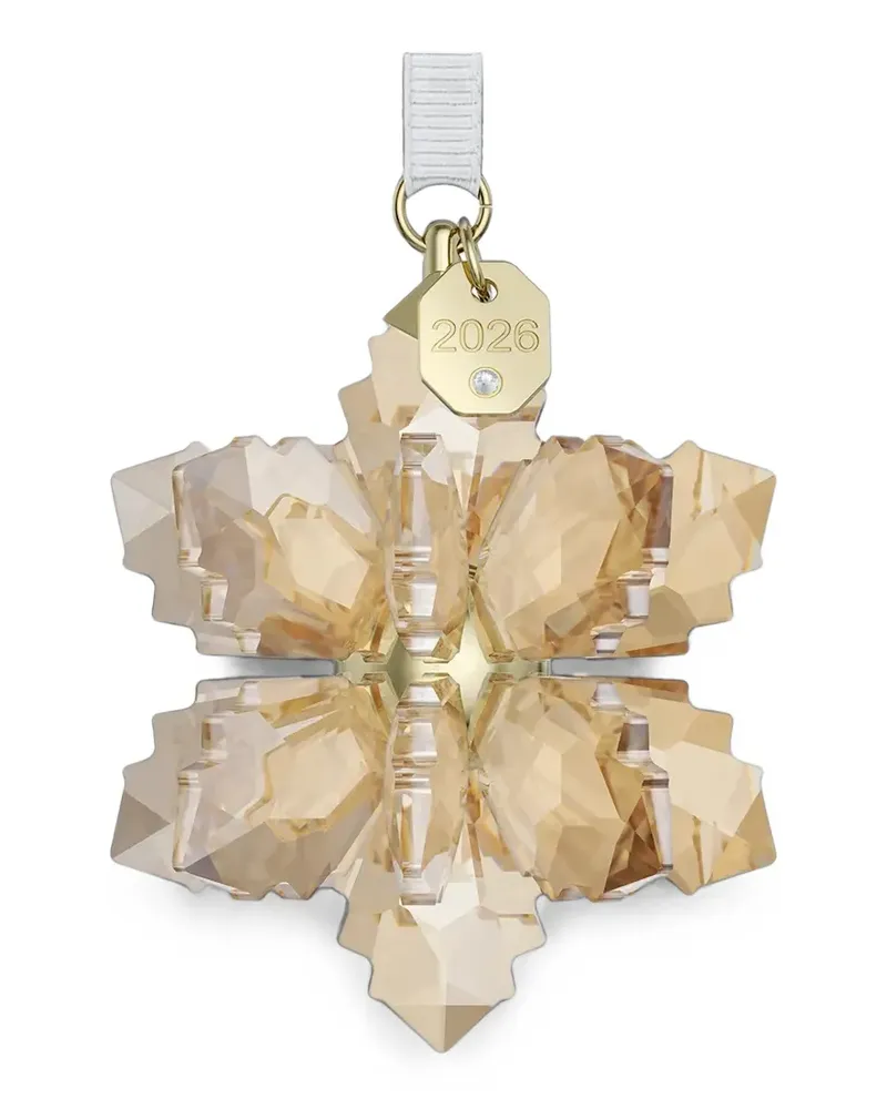 Swarovski Annual Edition 3D snowflake-motif faceted ornament - Nude Nude