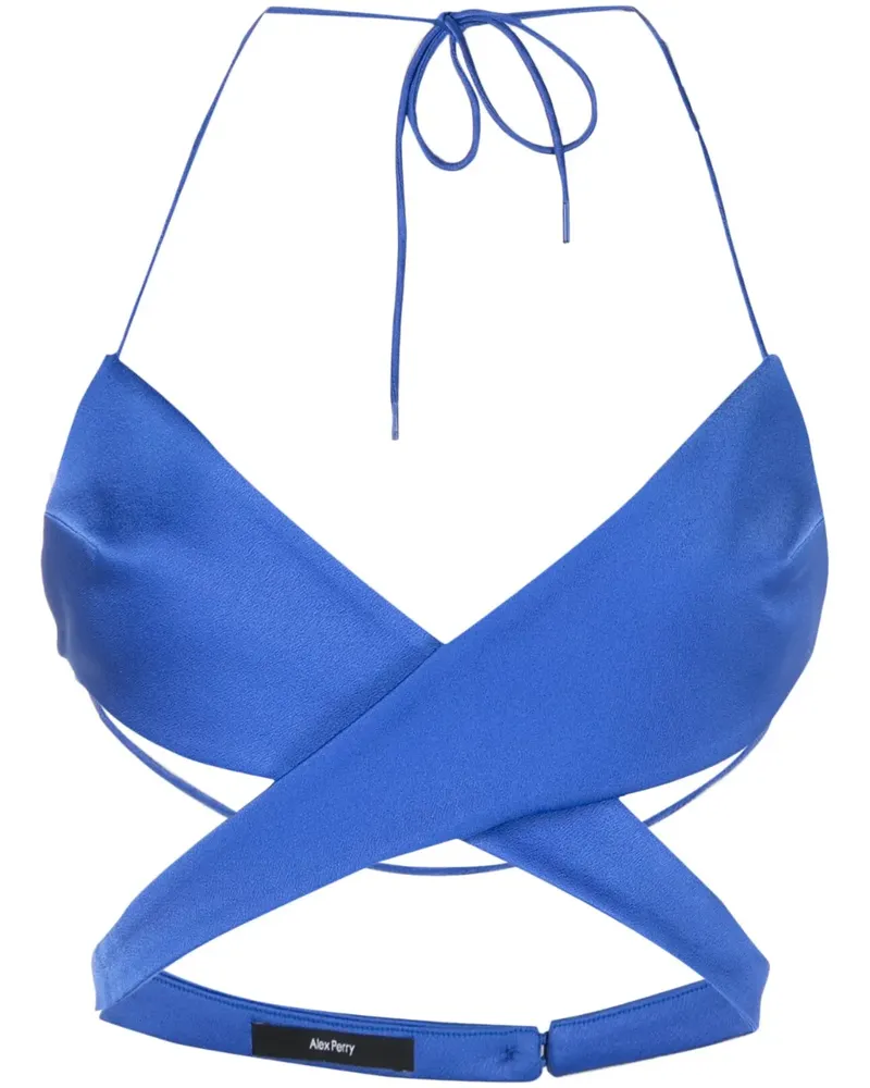 Alex Perry Gewickeltes Hudson Top - Blau Blau