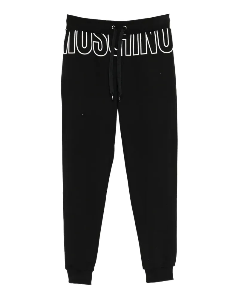 Moschino logo-print track pants - Schwarz Schwarz