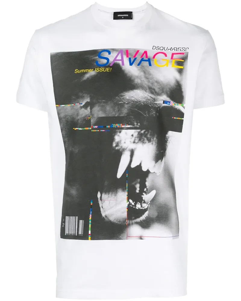 Dsquared2 T-Shirt mit grafischem Print - Weiß Weiß