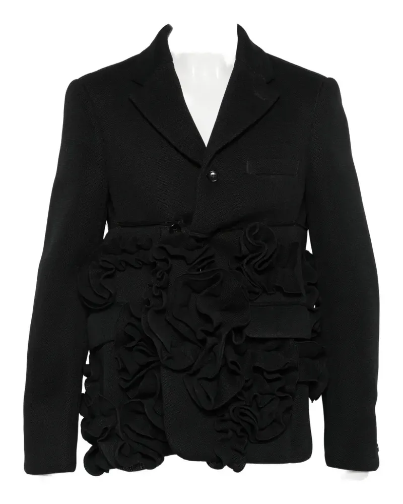 Comme des Garçons ruffled blazer - Schwarz Schwarz