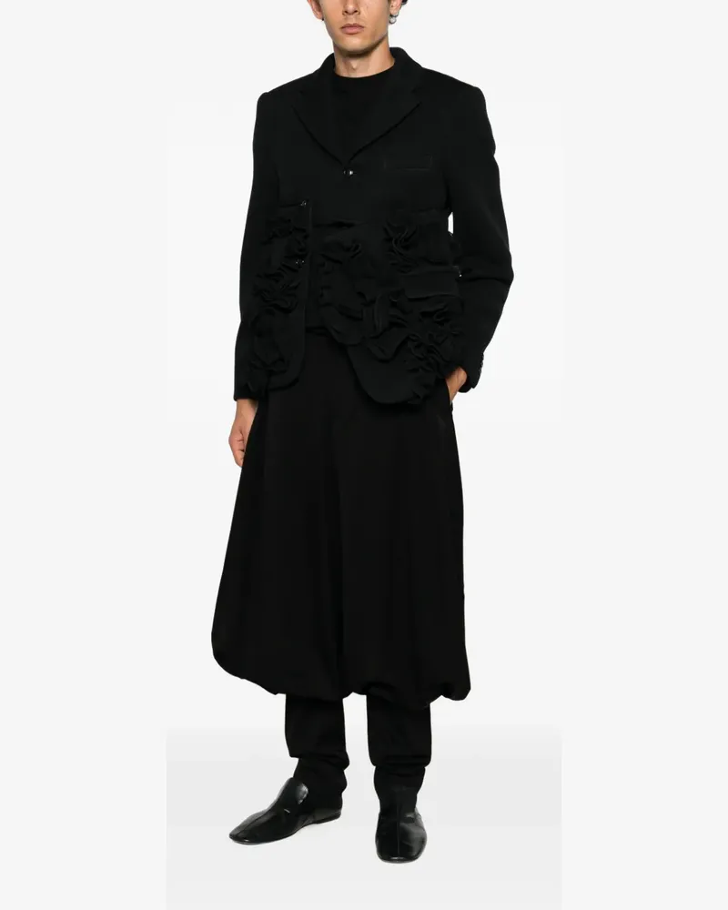 Comme des Garçons ruffled blazer - Schwarz Schwarz
