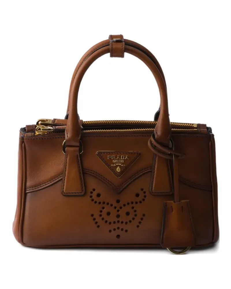 Prada mini Galleria leather tote bag - Braun Braun