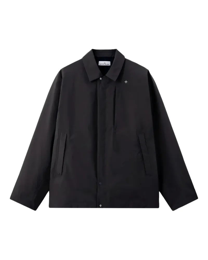Stone Island star-embroidered jacket - Schwarz Schwarz